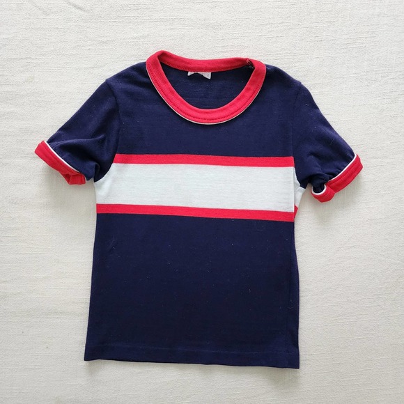 Vintage Navy & Red Tee 3t - Picture 1 of 7